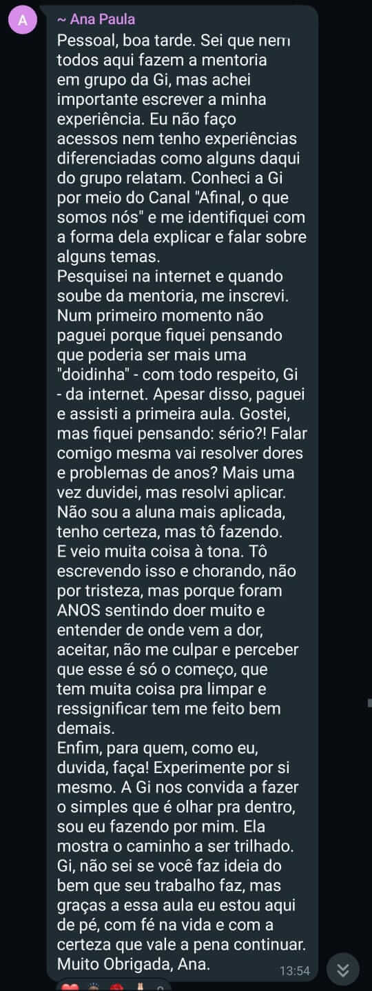 Depoimento — Gisele Almeida